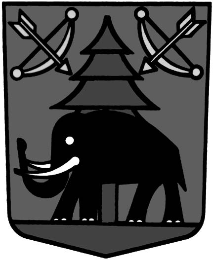 De gueules a un éléphant de sable accorné d
